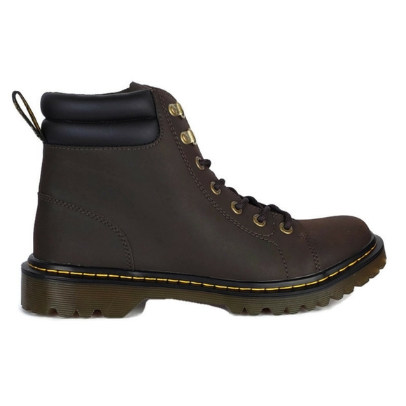 NWB Dr Martens Faora leather lace up ankle combat boots brown